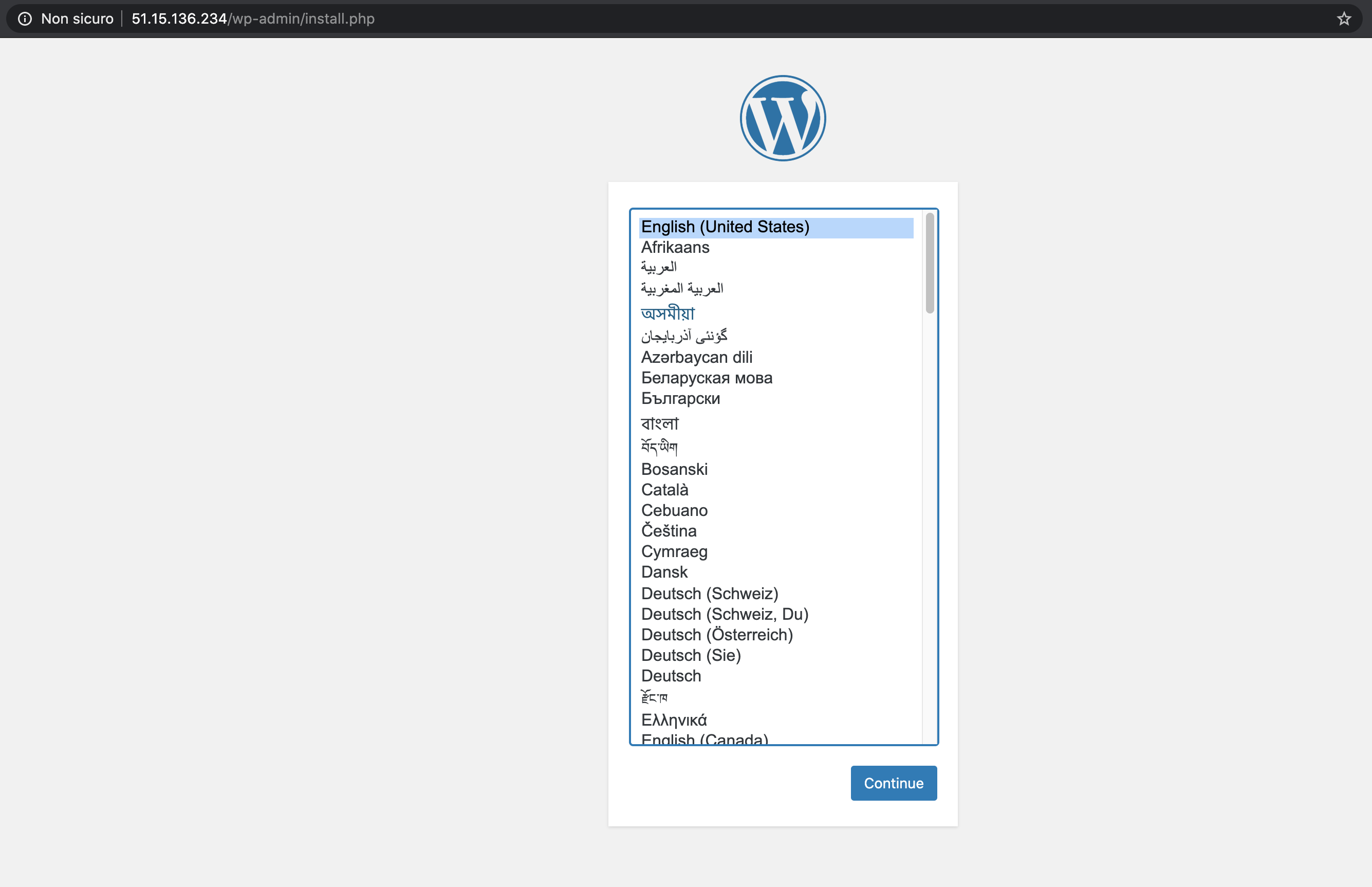 Installazione di WordPress su server remoto con Docker