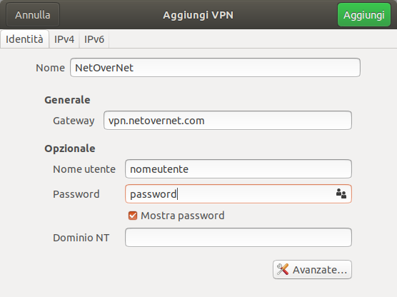 NetOverNet VPN configurazione 3